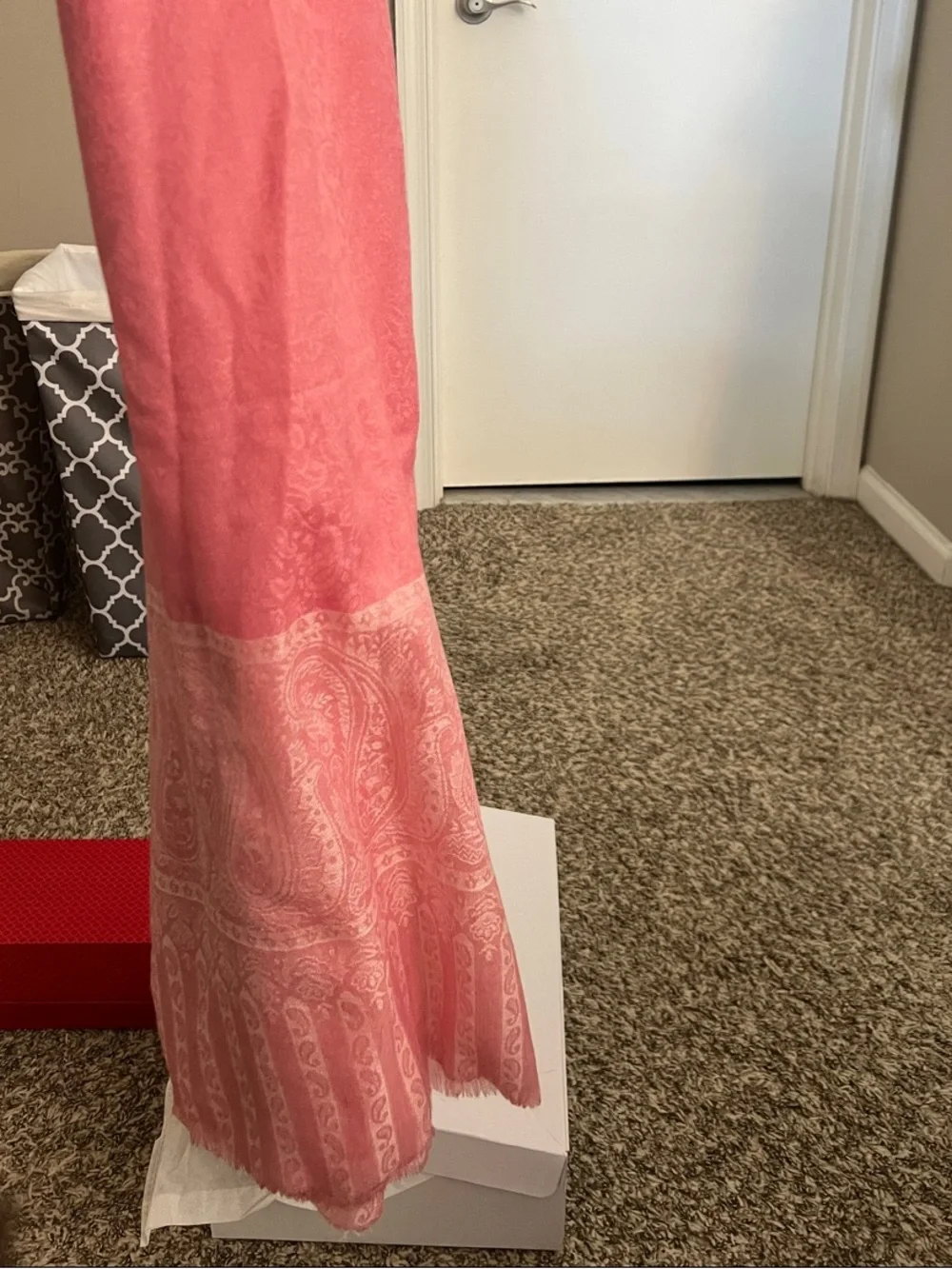 Elegant pink pashmina - extra sized to use as a shawl, top, cover, or scarf